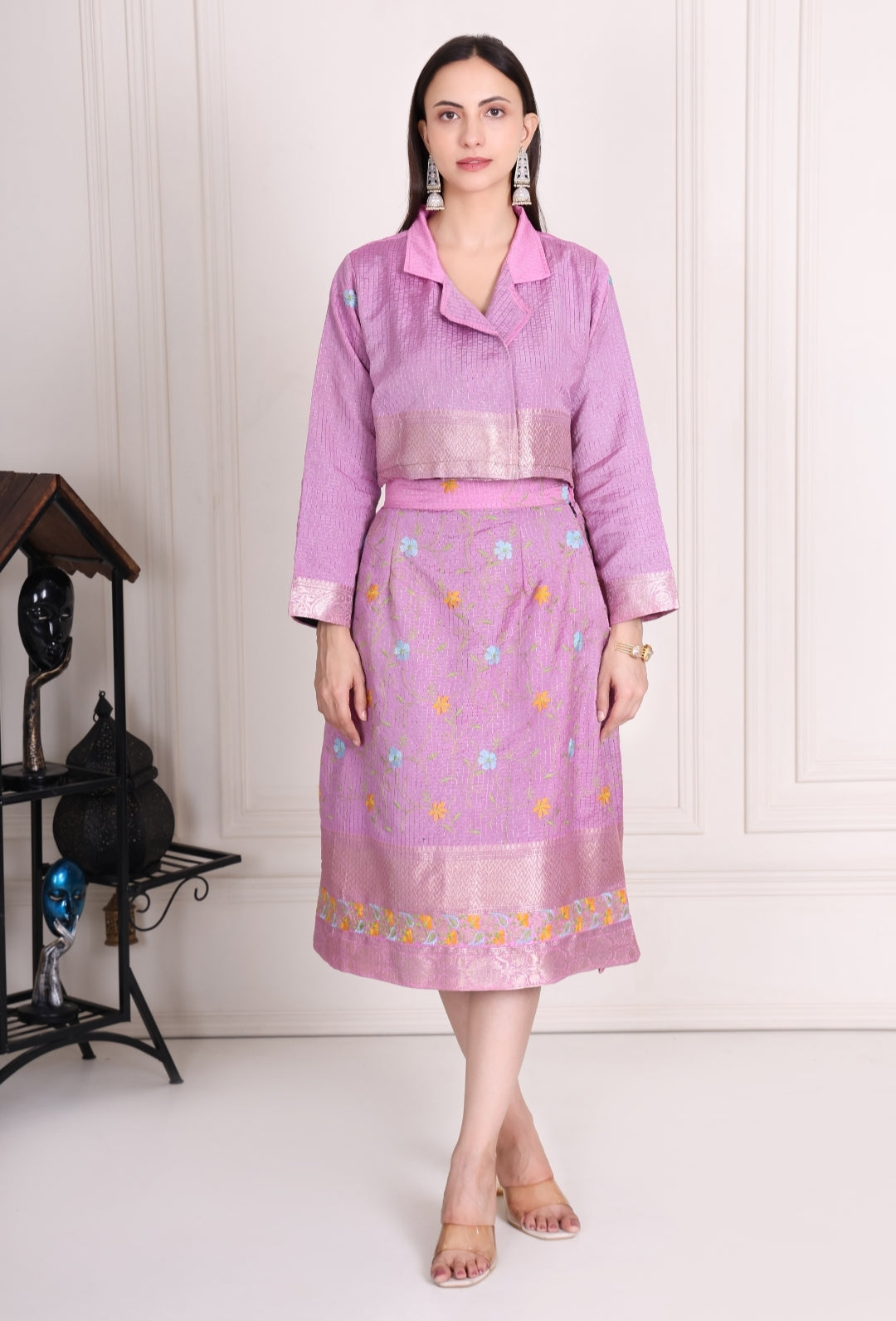 Afreen silk skirt set