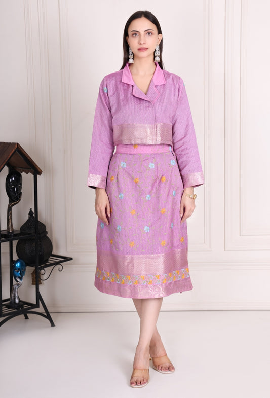 Afreen silk skirt set