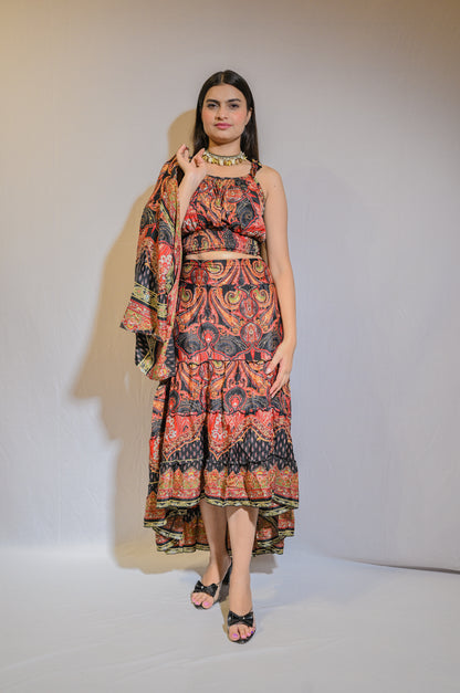 Skirt Co-Ord with Shrug