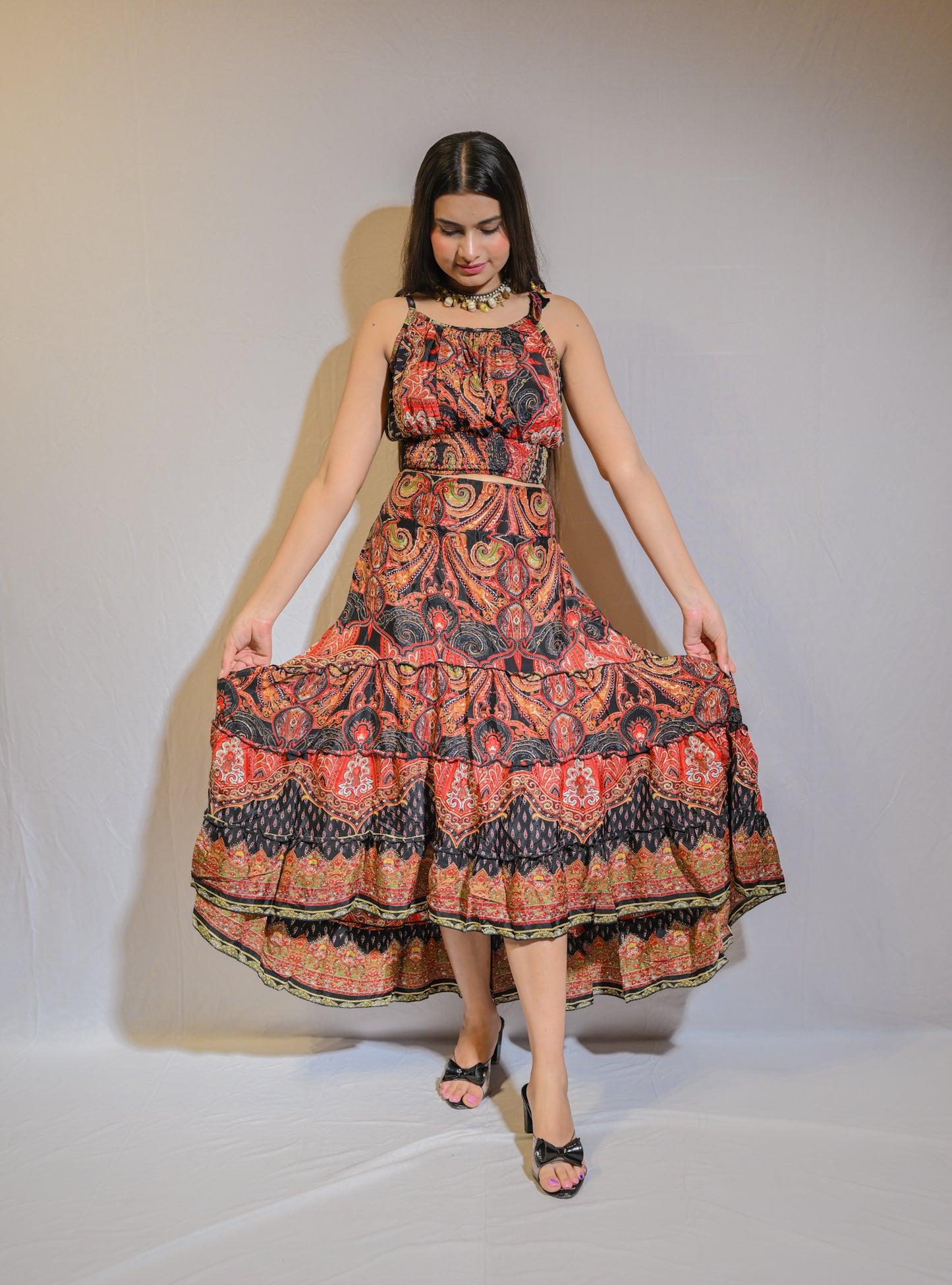 Skirt Co-Ord with Shrug