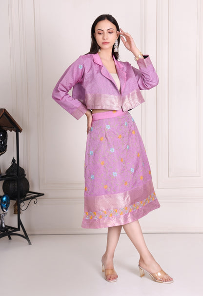 Afreen silk skirt set