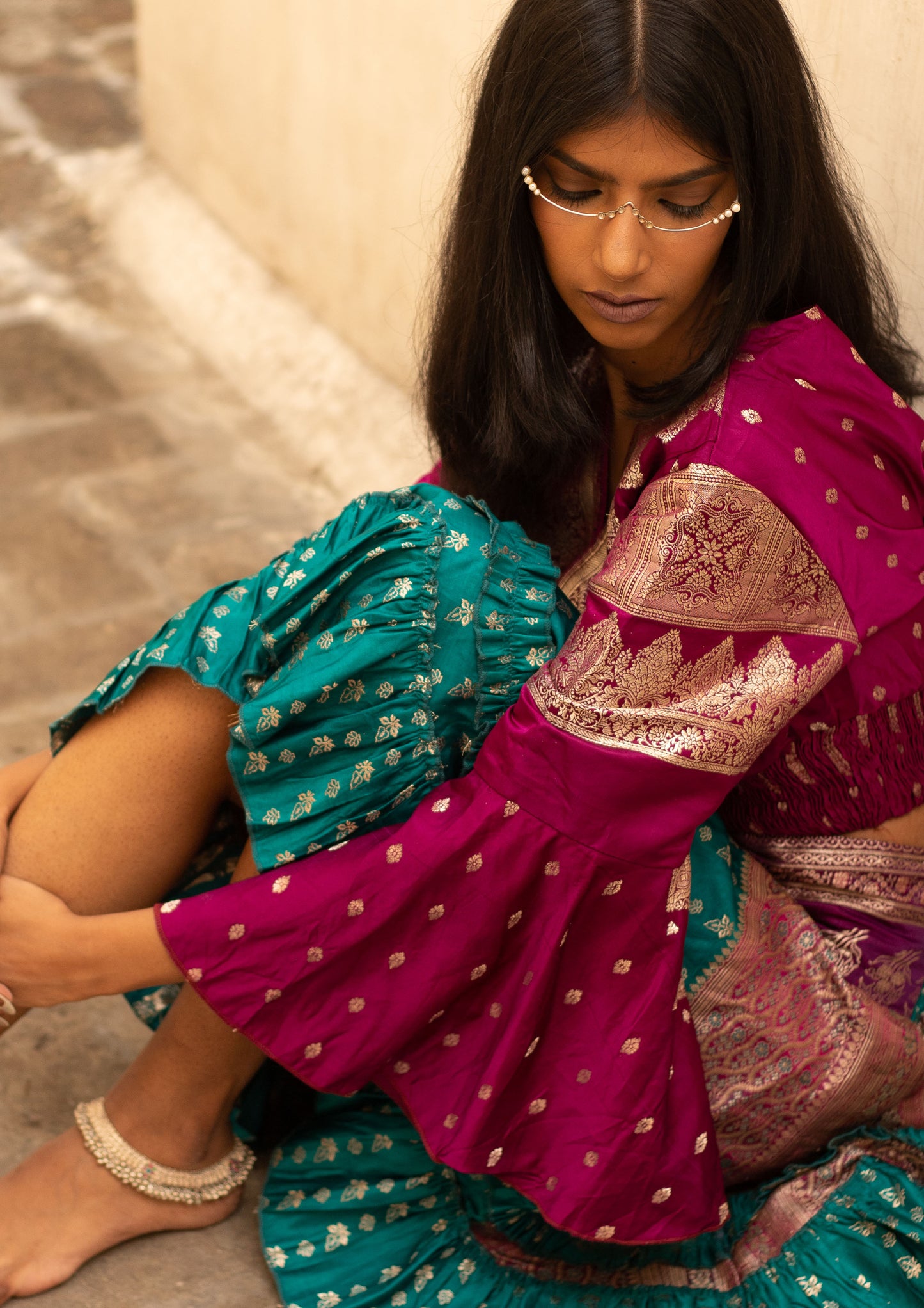 Silk Brocade Skirt Set