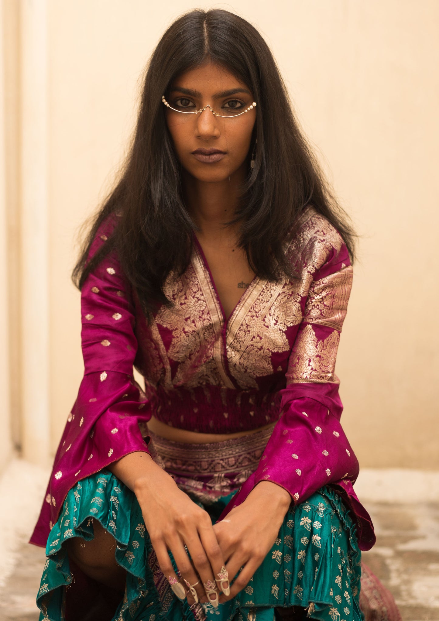 Silk Brocade Skirt Set