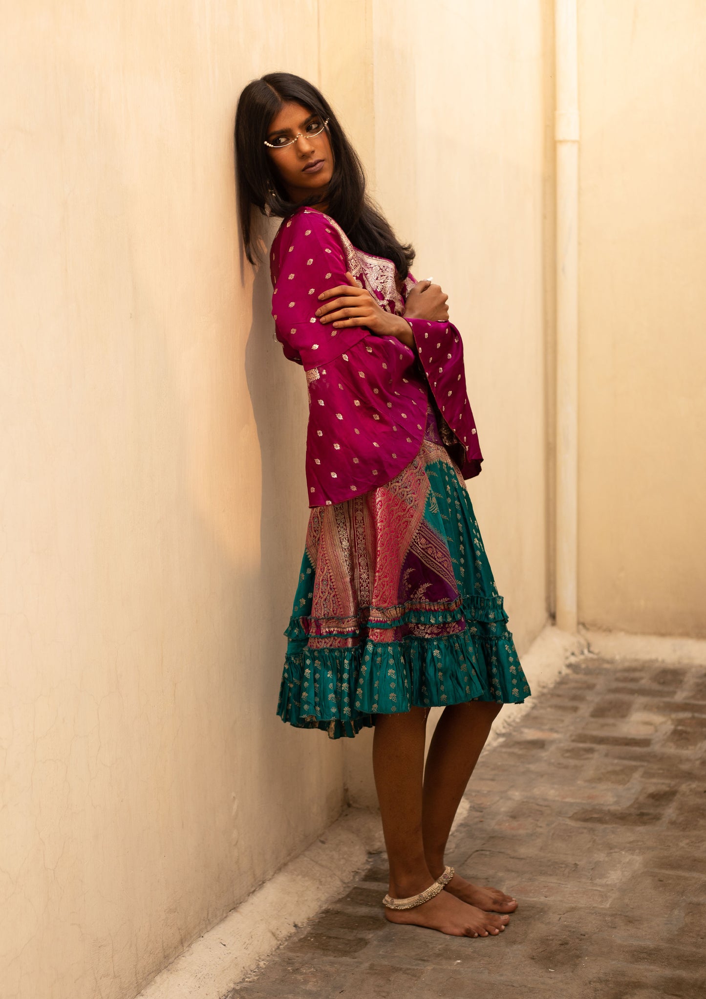 Silk Brocade Skirt Set