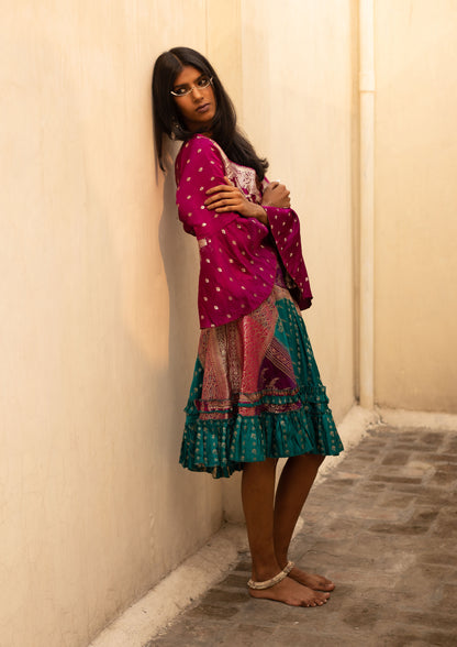 Silk Brocade Skirt Set